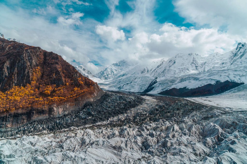 View of Rakaposhi with a Glacier
