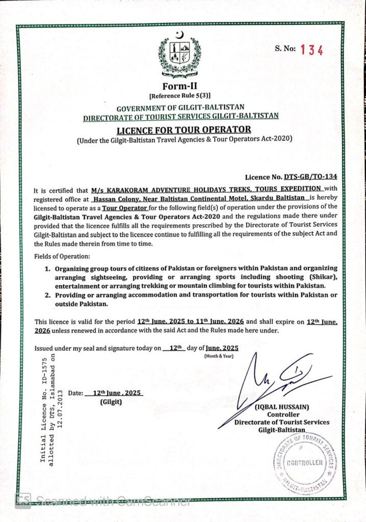 KAH registration under GB government