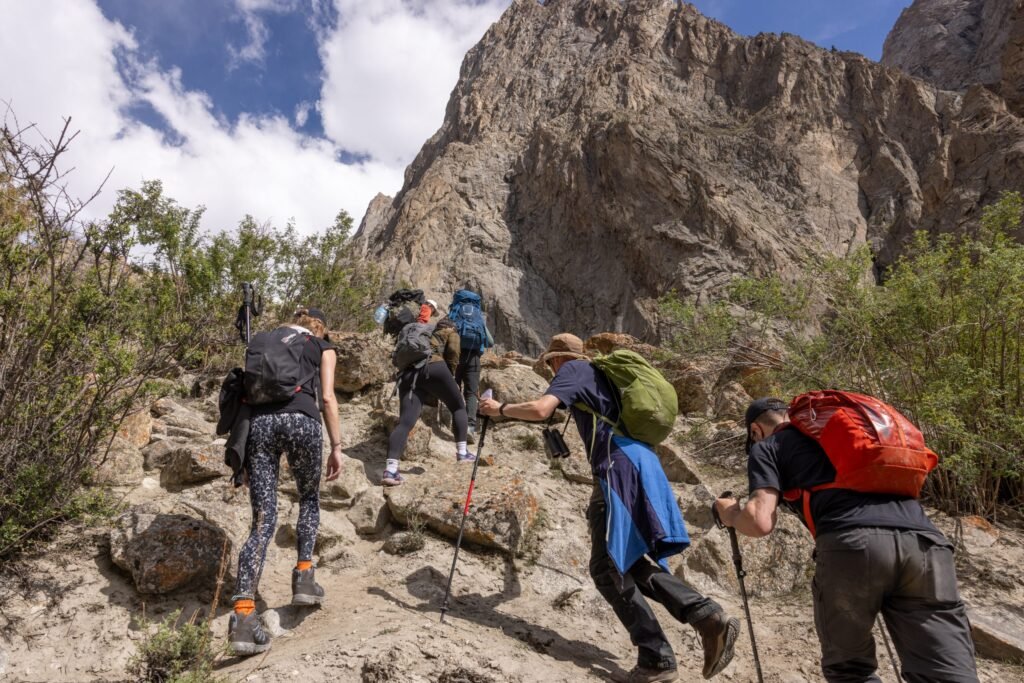 Foreigners hiking in skardu